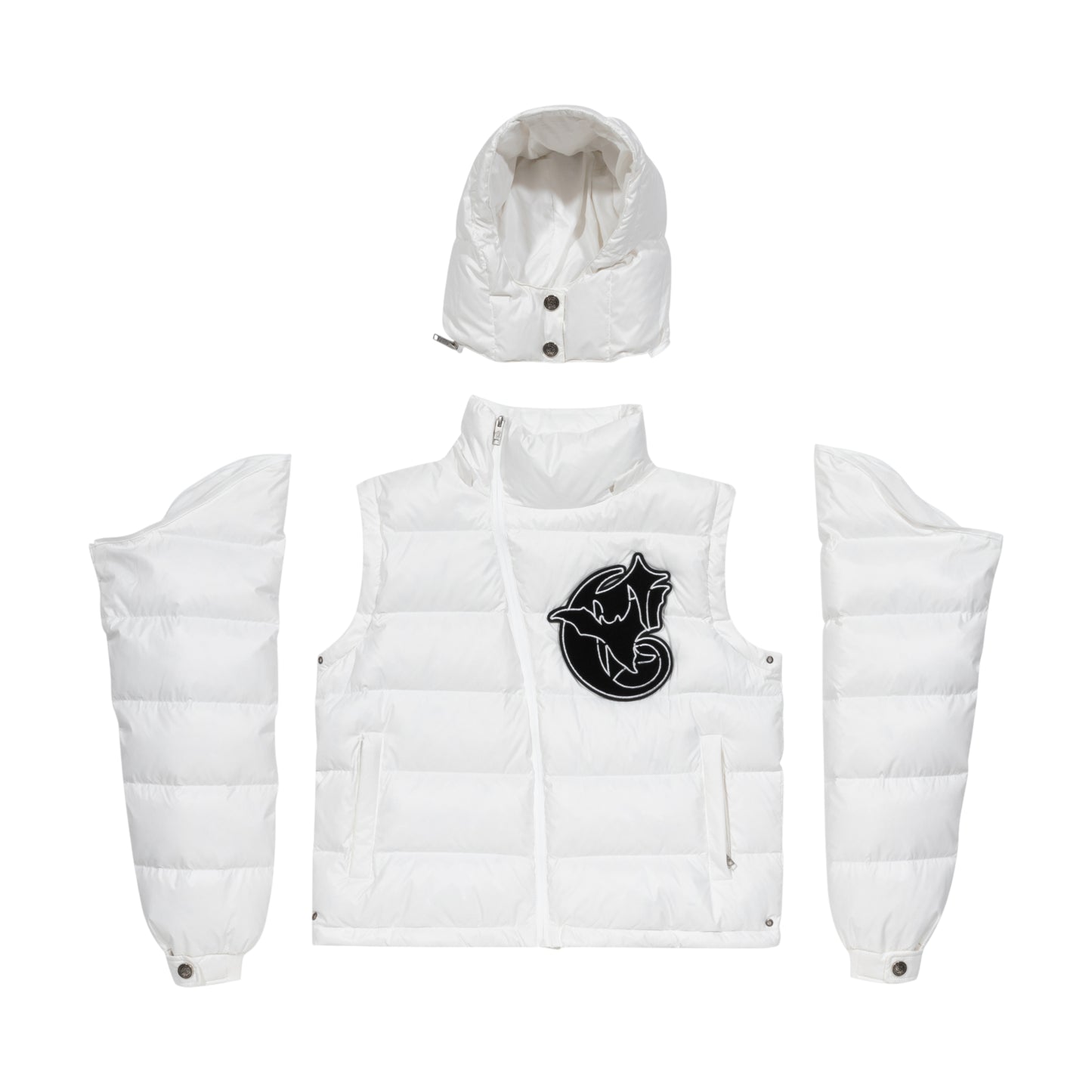 Corvidae X DItch Shiny Puffer white