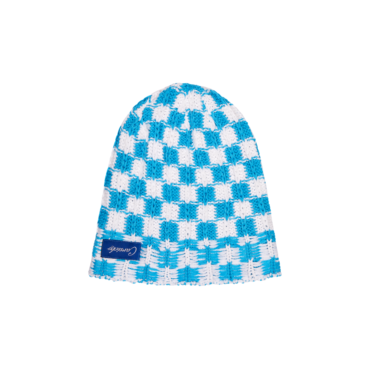Carisicko Blue and White Knit Beanie
