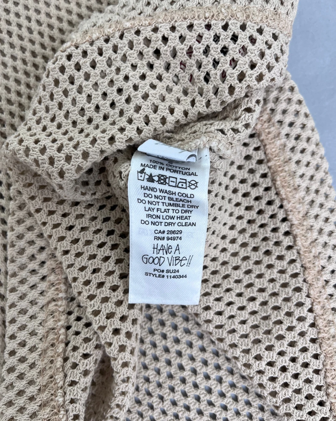 Stussy Workwear Mesh Jersey beige – S