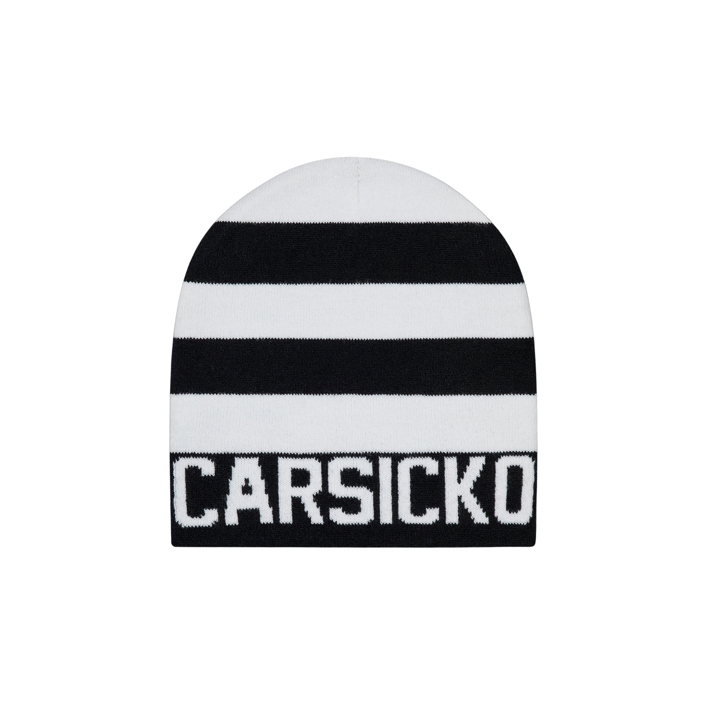 Carsicko Black and White Stripe Beanie