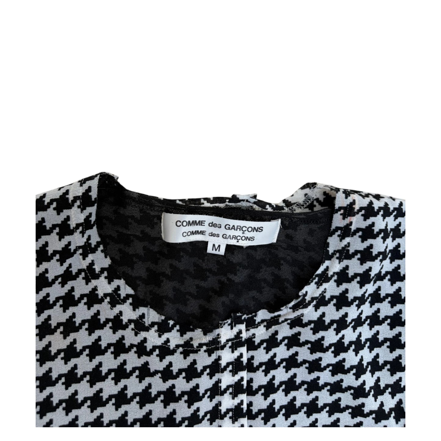 COMME des GARÇONS black|white Houndstooth Layered Top - M