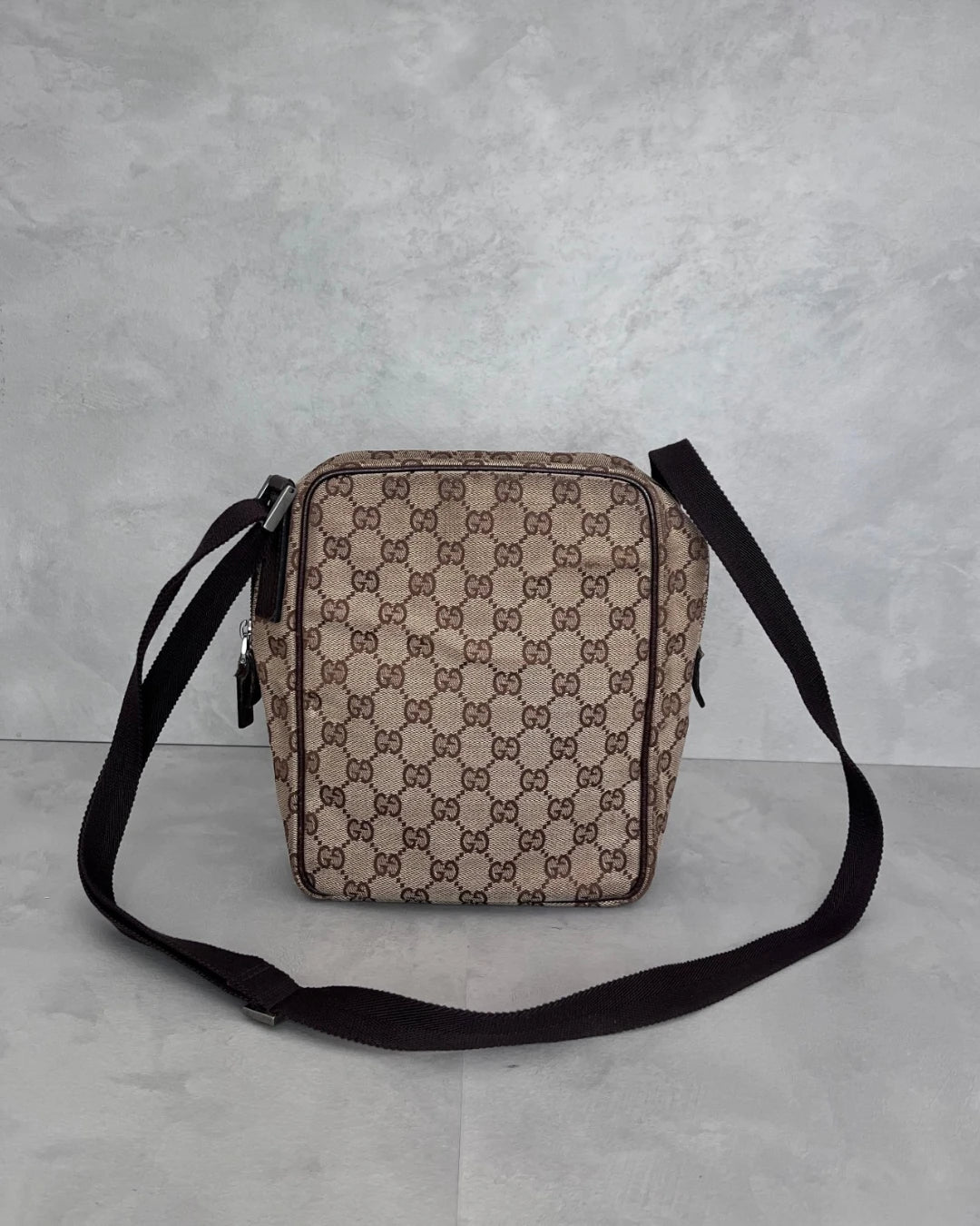 Gucci Monogram Canvas Crossbody Bag – OS