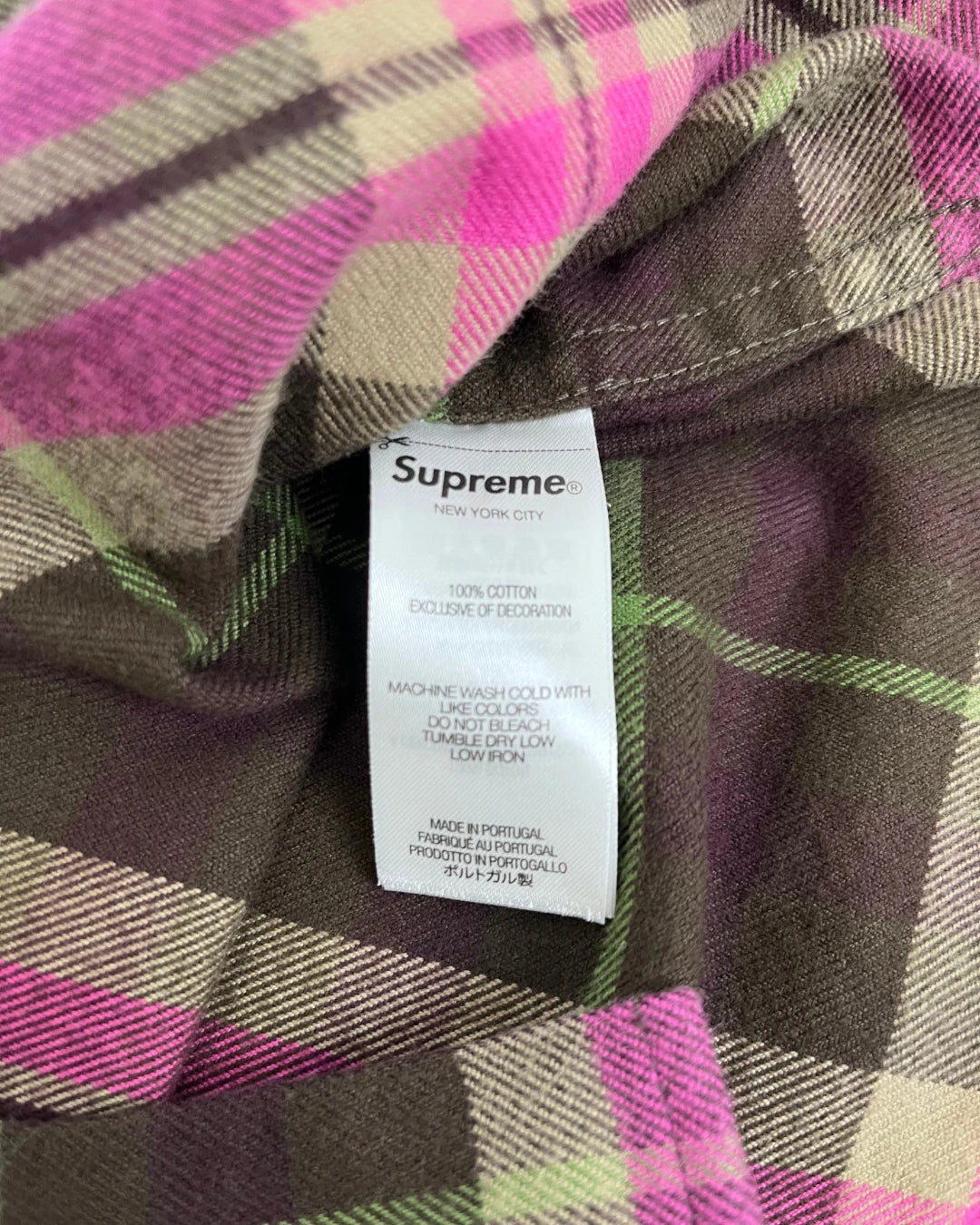 Supreme Flannel Oxford Shirt pink - (USED)