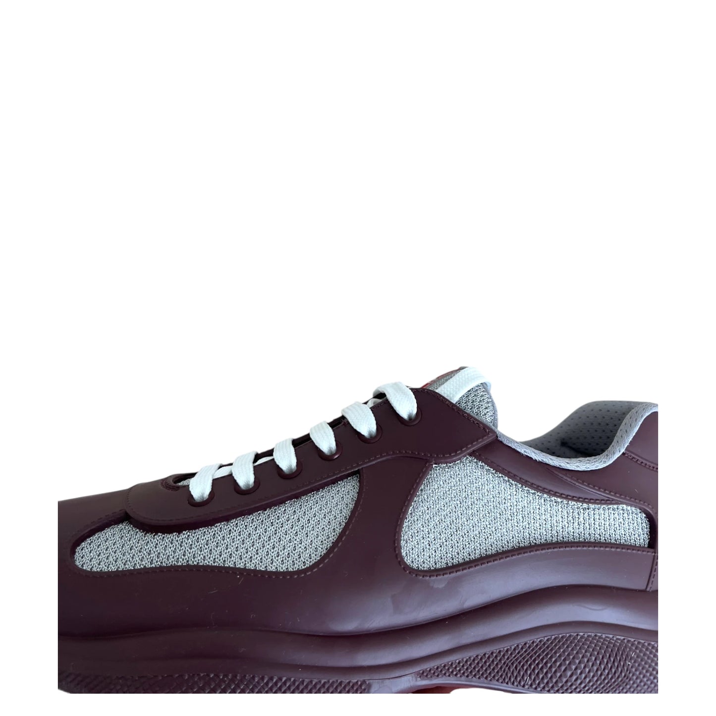 Prada Americas Cup Rubber burgundy - UK8
