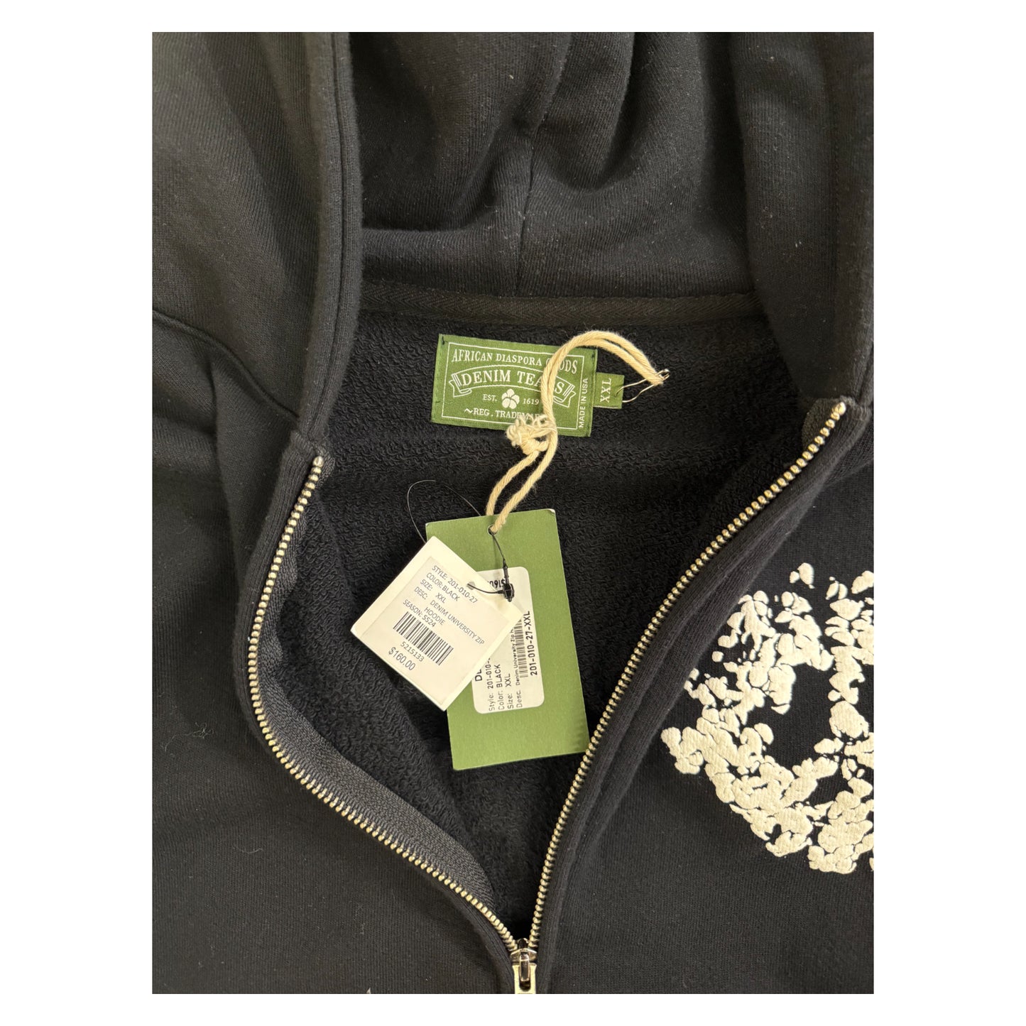 Denim Tears University Zip Hoodie black - XXL