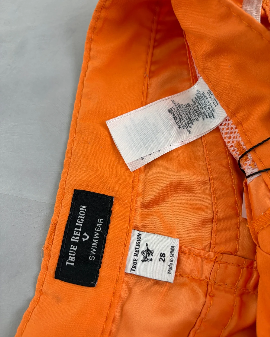 True Religion Orange Swimshorts W28