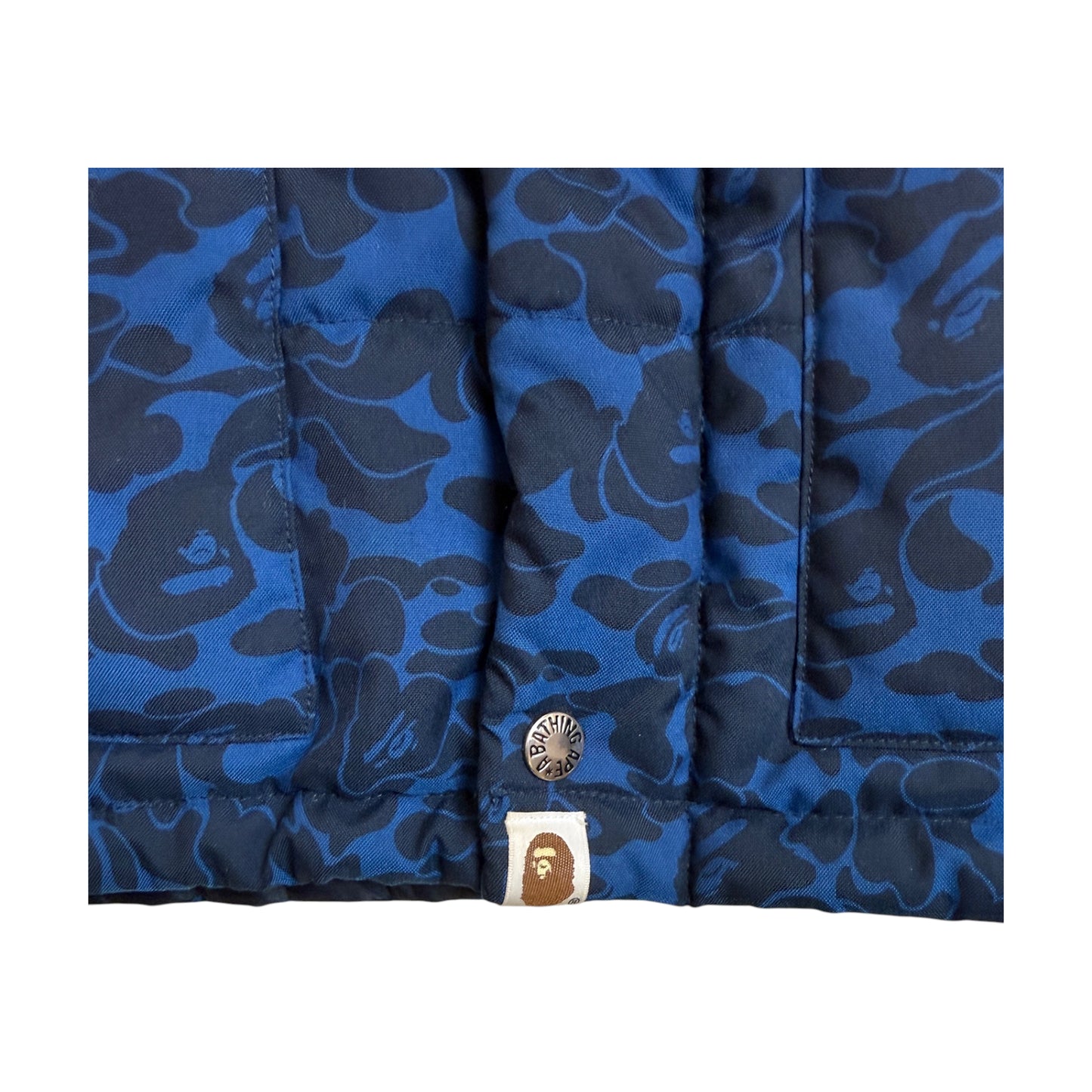 Bape Camo Down Gilet blue - S