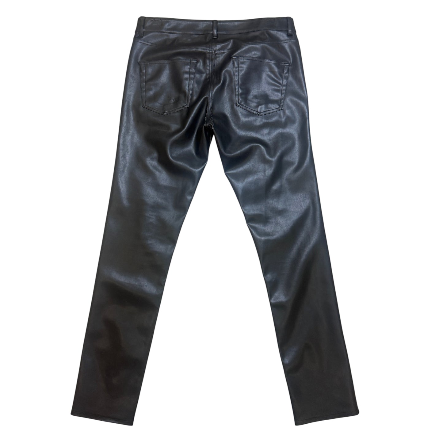 Rick Owens Tyrone Slit Cut Leather Pants - W34