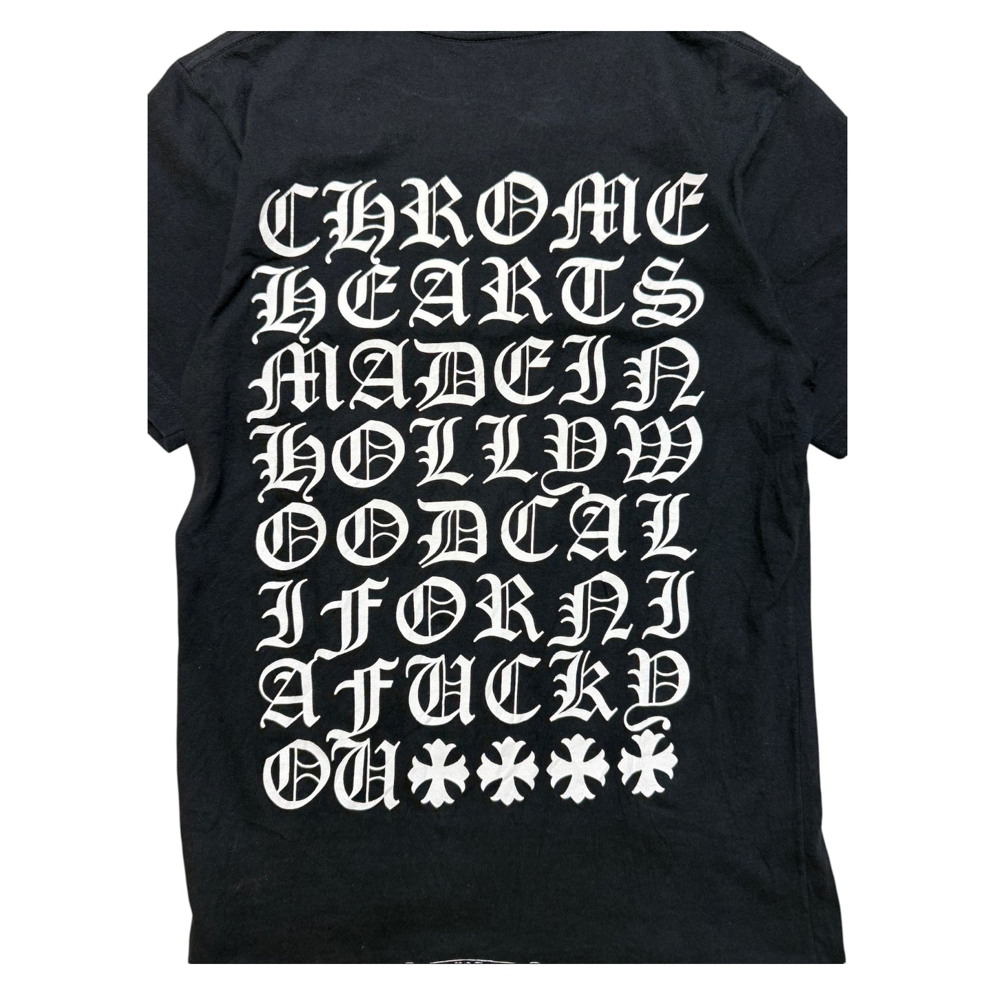 Chrome Hearts Block Text Graphic T-Shirt Black - S