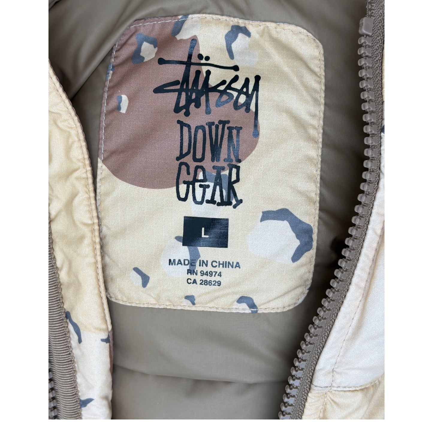 Stussy Desert Camo Puffer Jacket - L