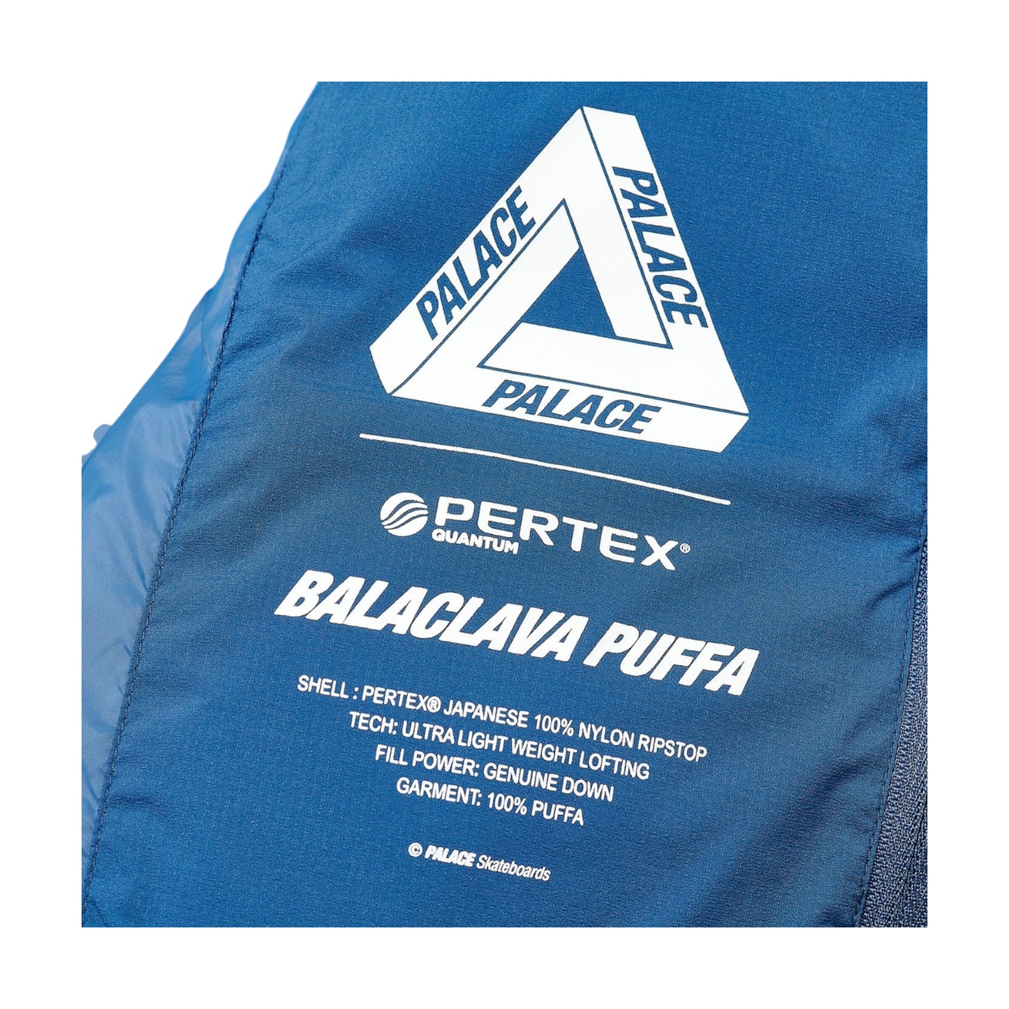 Palace Balaclava Pertex Puffer blue