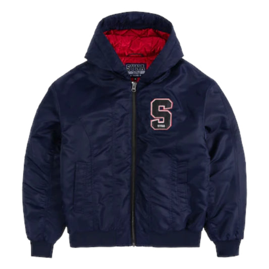 Synaworld navy blue Hooded Bomber Jacket - XL