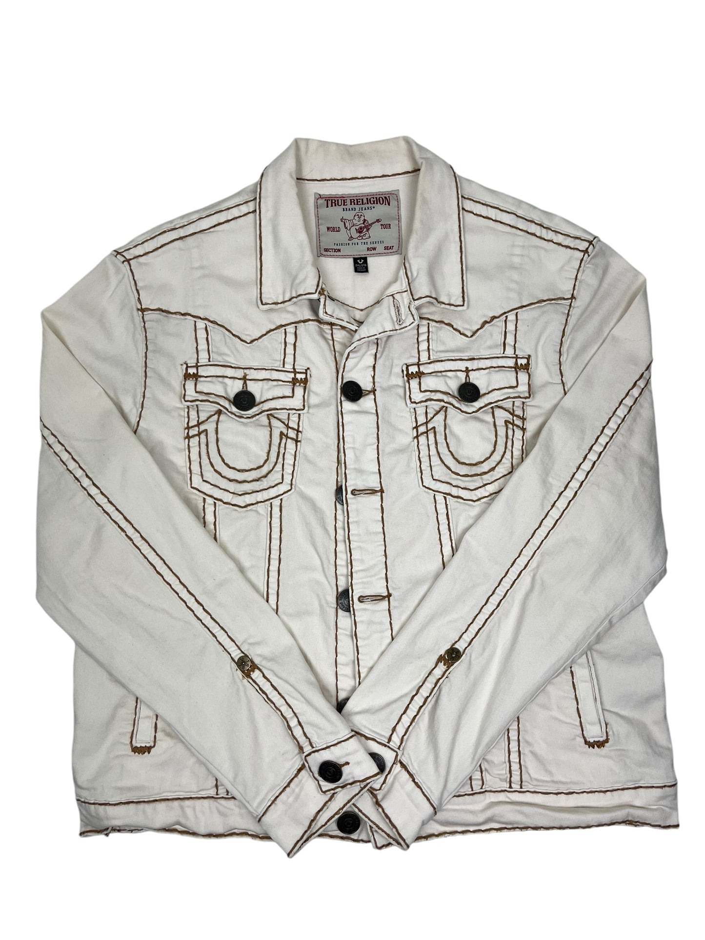 True Religion Jimmy Super T Jacket Cream/Brown - (GRADE A) XXL