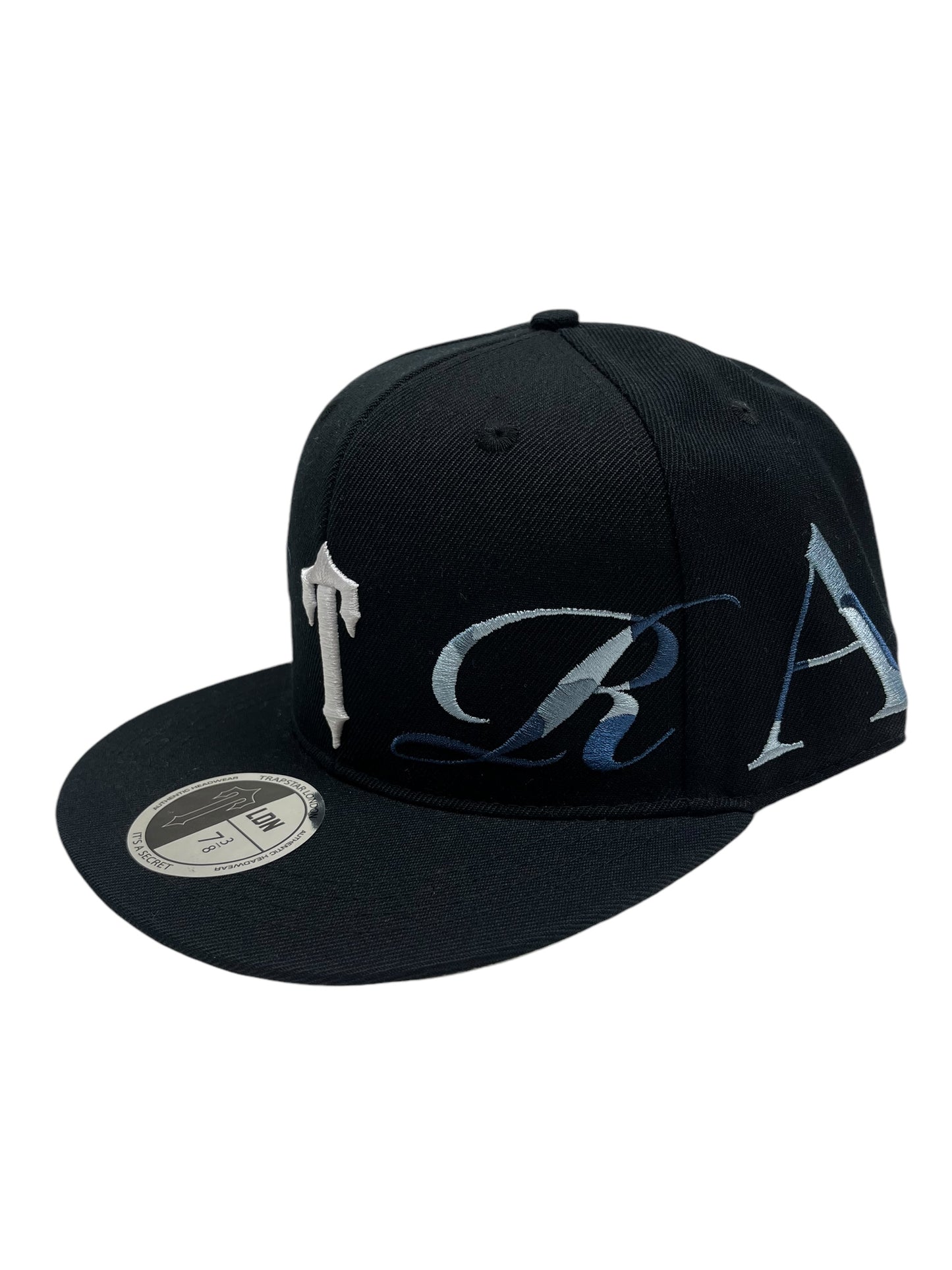 Trapstar Fitted Script Irongate Black - (NEW) 7 3/8