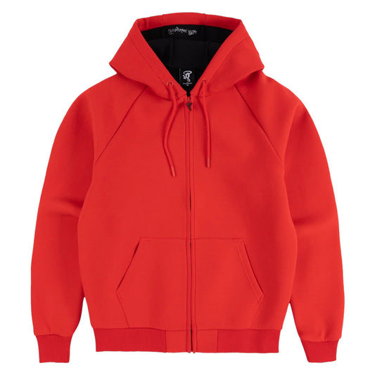 Synaworld Red Neoprene Zip Up Hoodie red