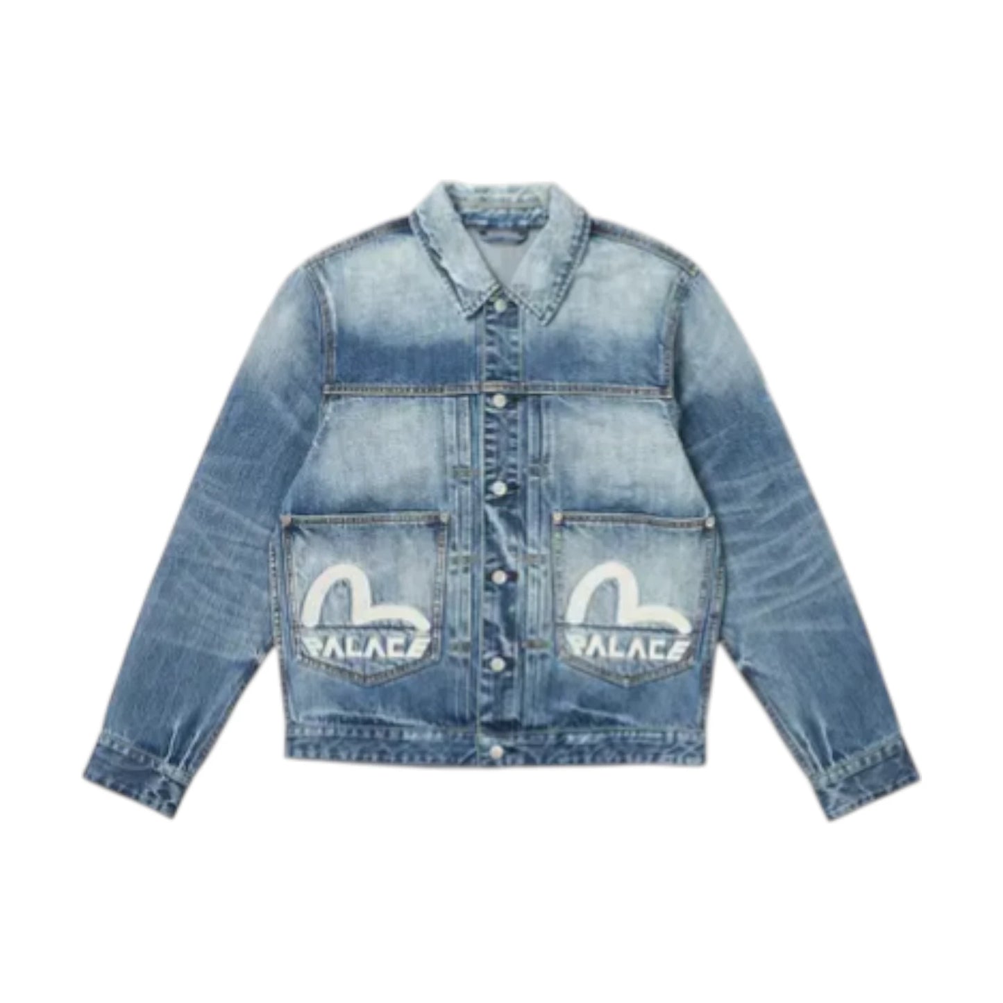 Palace X Evisu Dice Denim Jacket light wash - M