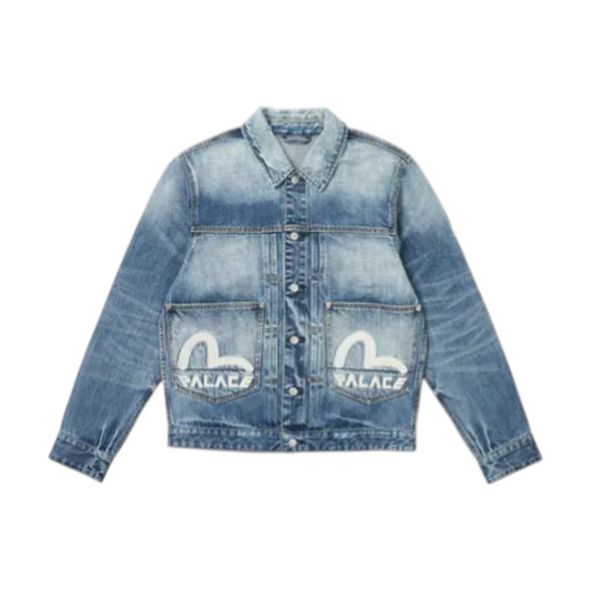 Palace X Evisu Dice Denim Jacket light wash - M