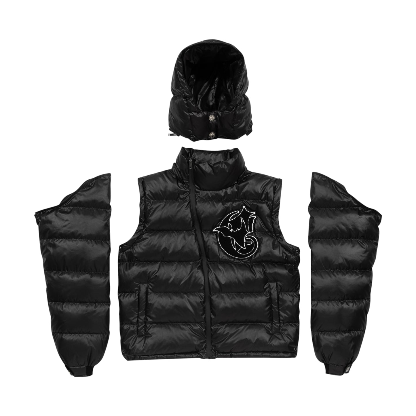 Corvidae X DItch Shiny Puffer black