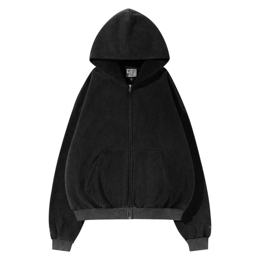 Corvidae X Ditch Puff Print Zipper Hoodie coal