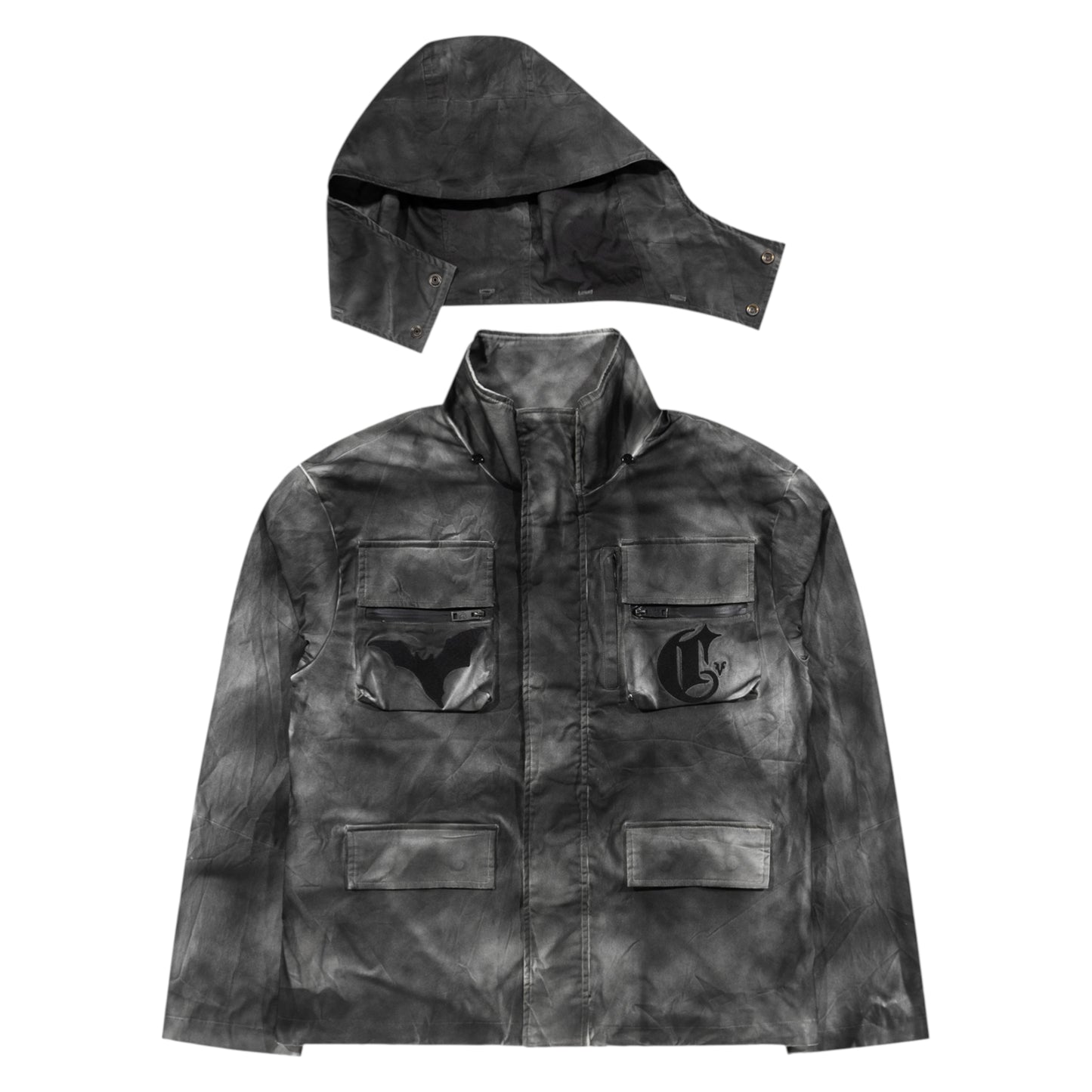 Corvidae X DItch Canvas Cargo Coat coal