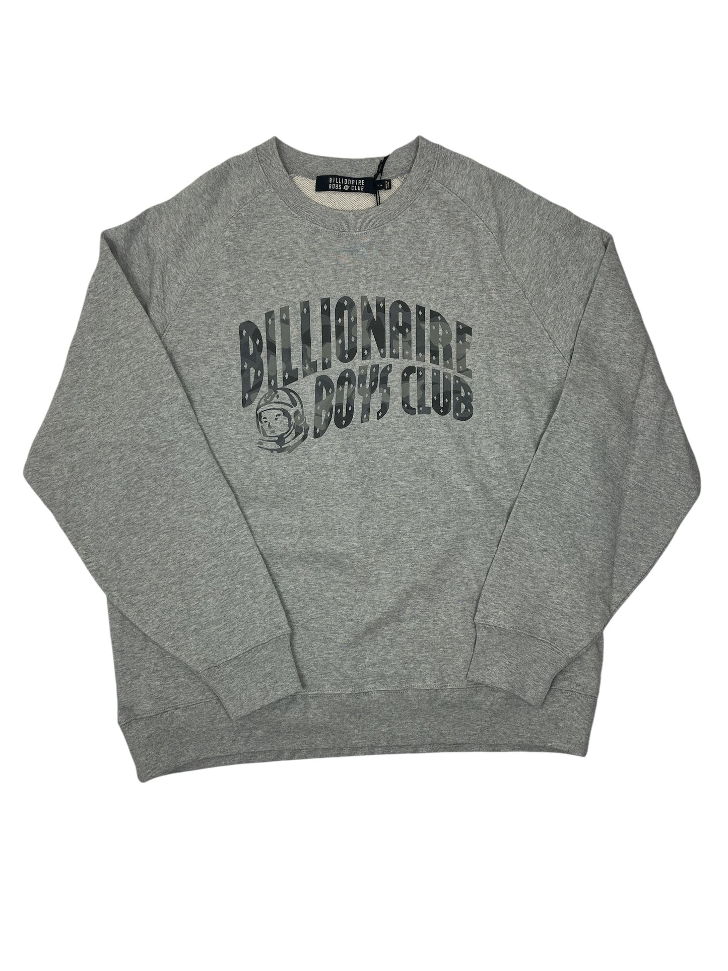 Billionaire Boys Club Camo Arch Logo Crewneck Grey - (NEW) XL