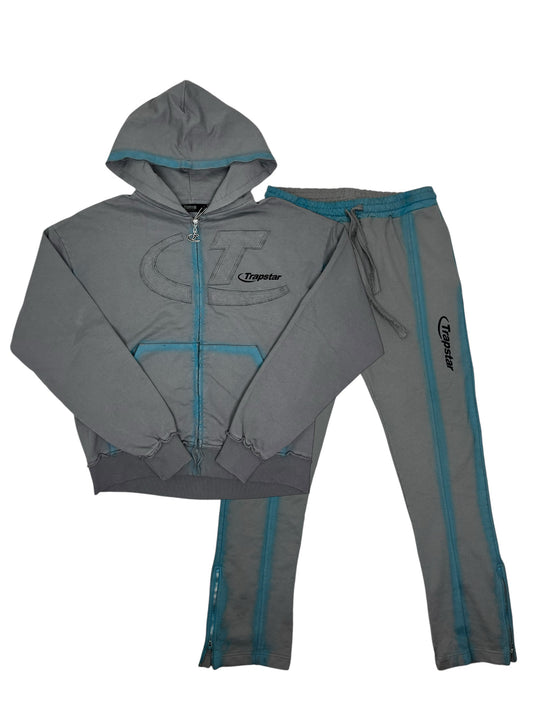 Trapstar Hyperdrive Zip Set Blue/Grey - (GRADE A)