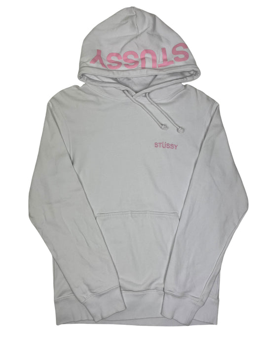 Stussy Small Embroided Logo Hoodie White - (GRADE A) S