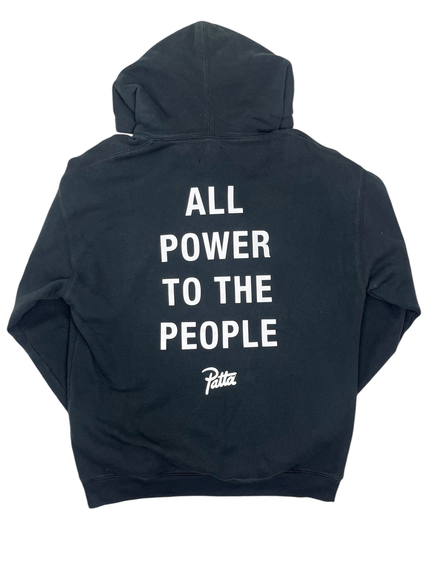 Patta “Power For The People” Graphic Hoodie Black - (GRADE A) L