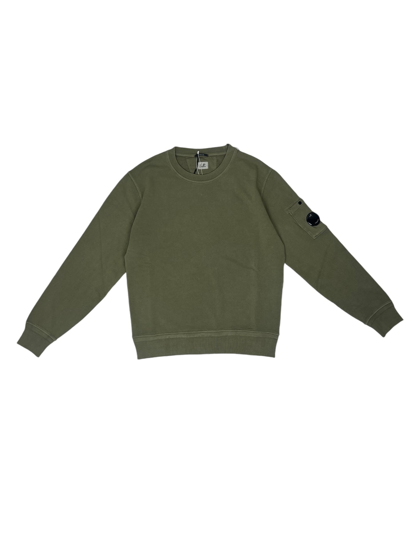 C.P. Company Light Fleece Sweatshirt Ivy Green - (NEW) L