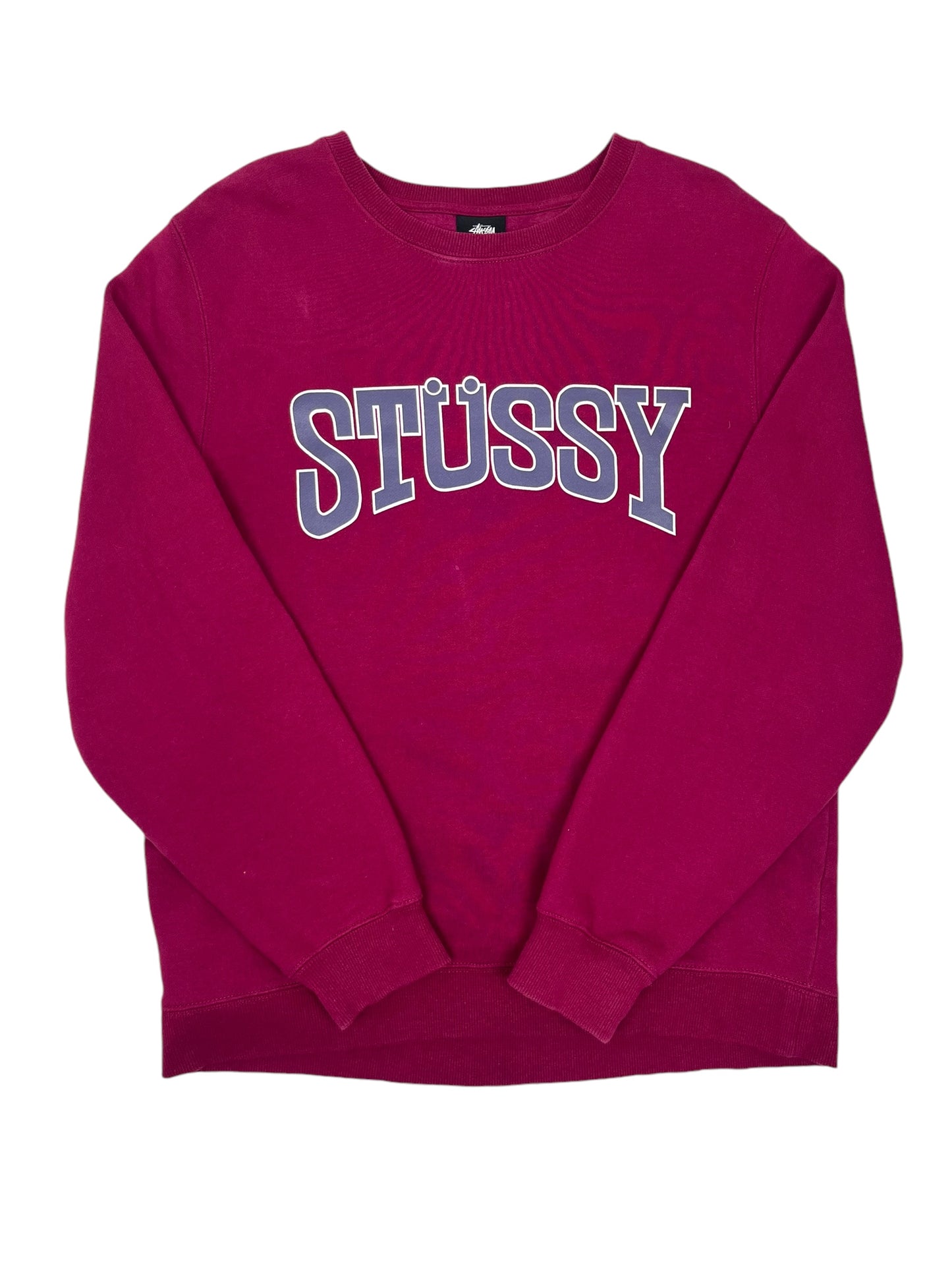 Stussy Big Spellout Crewneck Purple (GRADE A) S