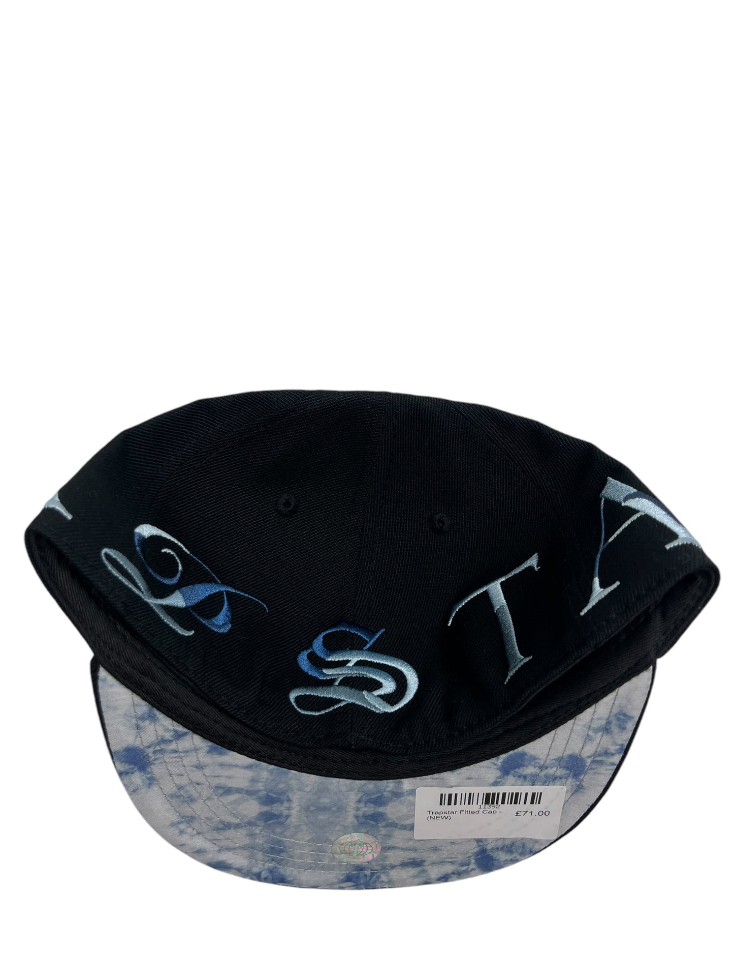 Trapstar Fitted Script Irongate Black - (NEW) 7 3/8