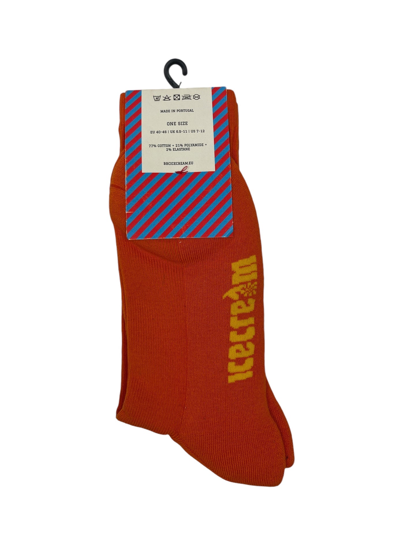 BBC Ice Cream Running Dog Socks Orange - (NEW)