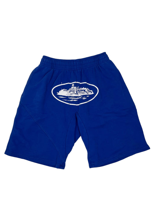 Corteiz Logo Blue Shorts - (GRADE B) L