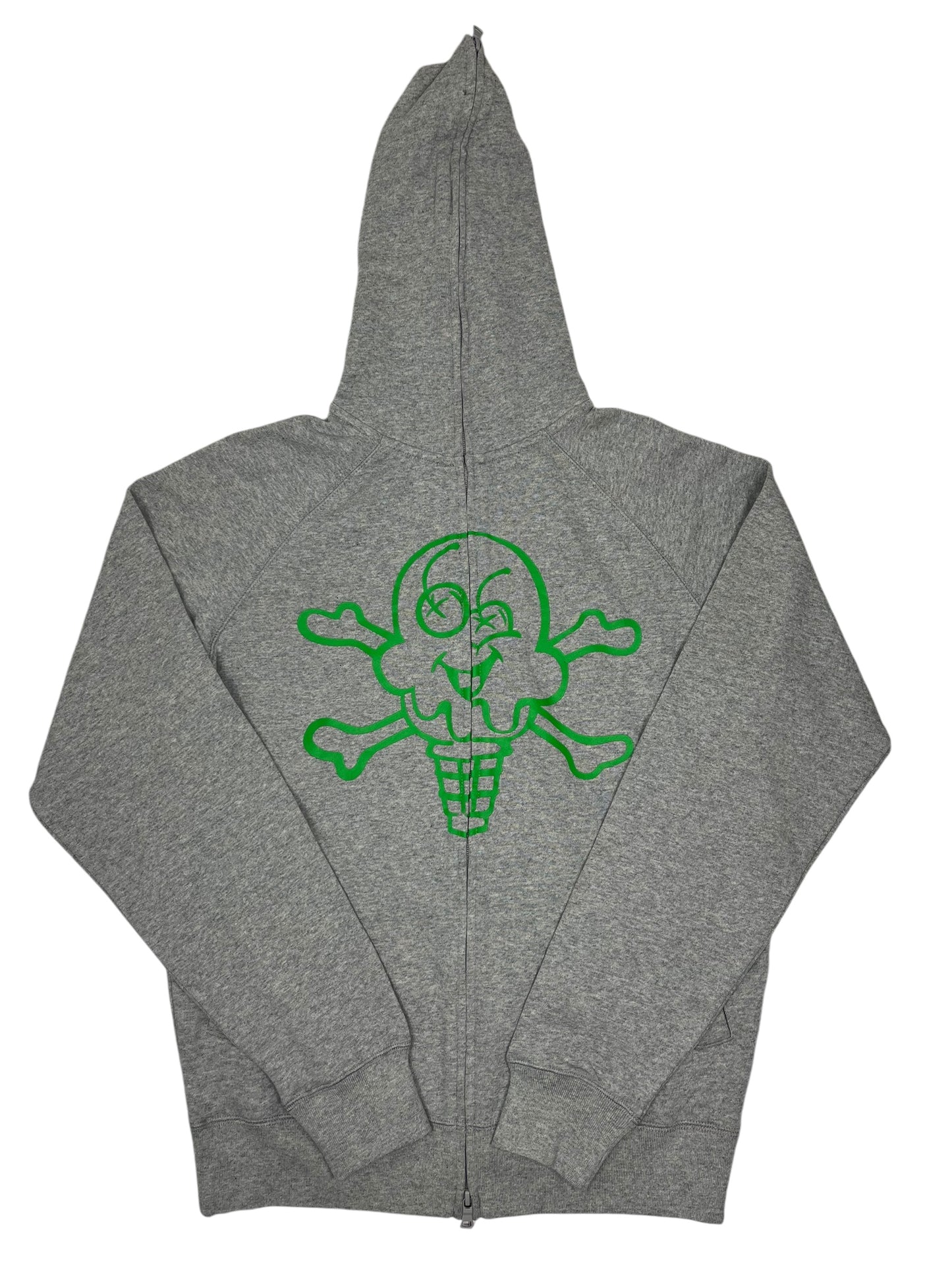 BBC Ice Cream Cones & Bones Grey Zip Hoodie - (NEW) S