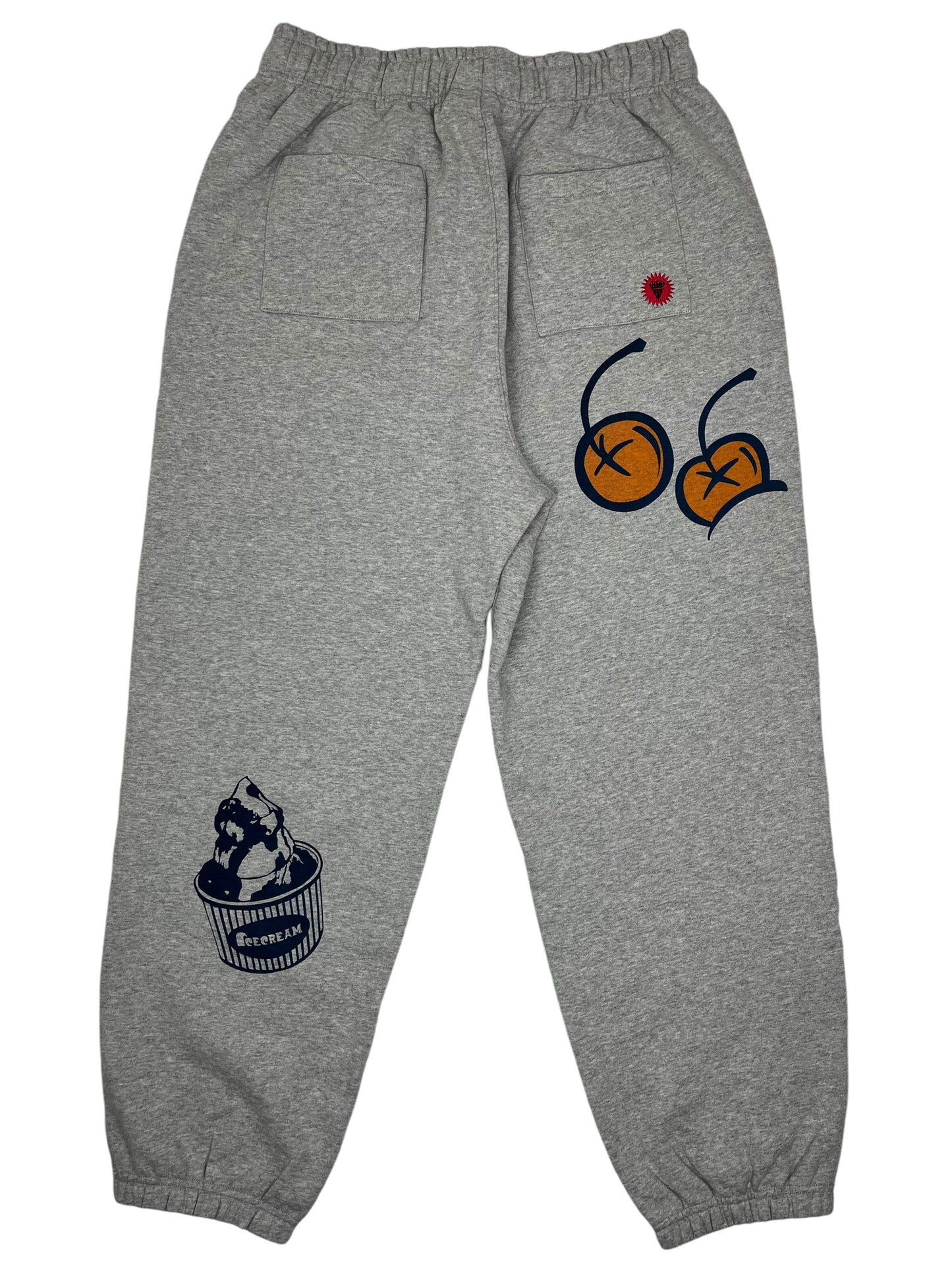 BBC Ice Cream Multi Logo Grey Sweatpants - (NEW)