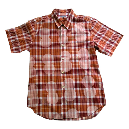 CDG HOMME PLUS Plaid Circles Print Orange - M