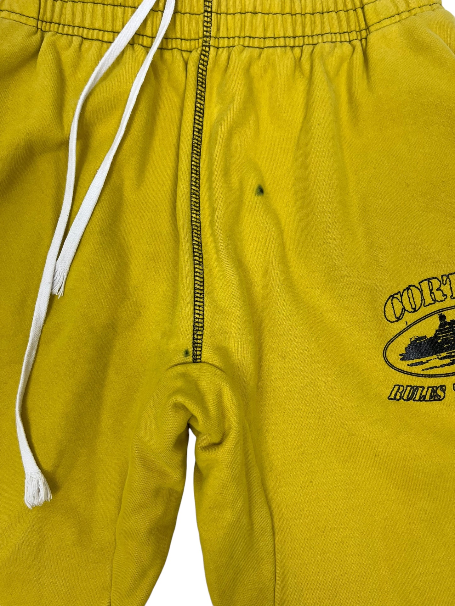 Corteiz Yellow Sweatpants - (GRADE C) M