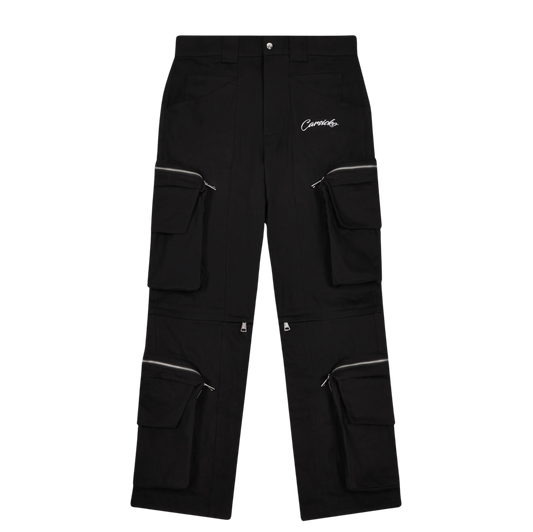 Carsicko Multi-Pocket Cargos Black Trousers (NEW)