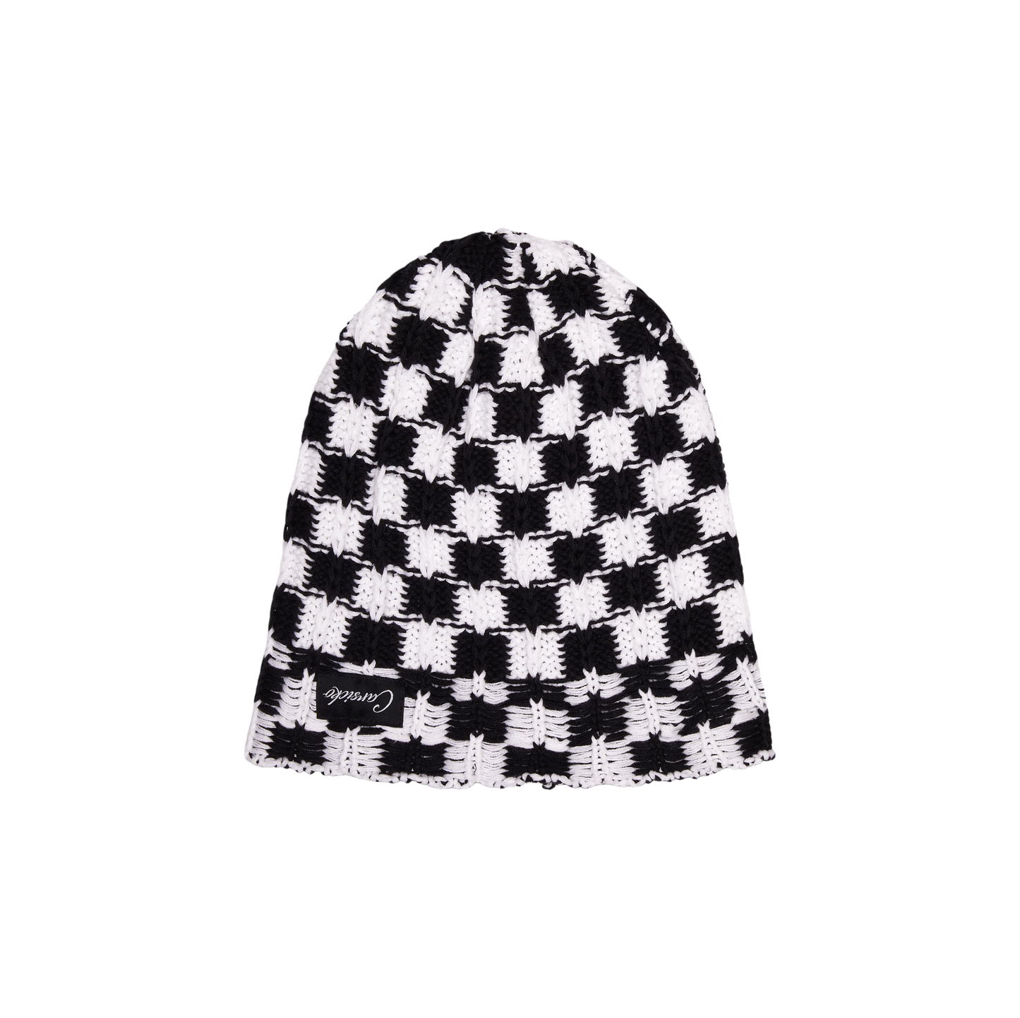 Carsicko Knit Black and White Beanie