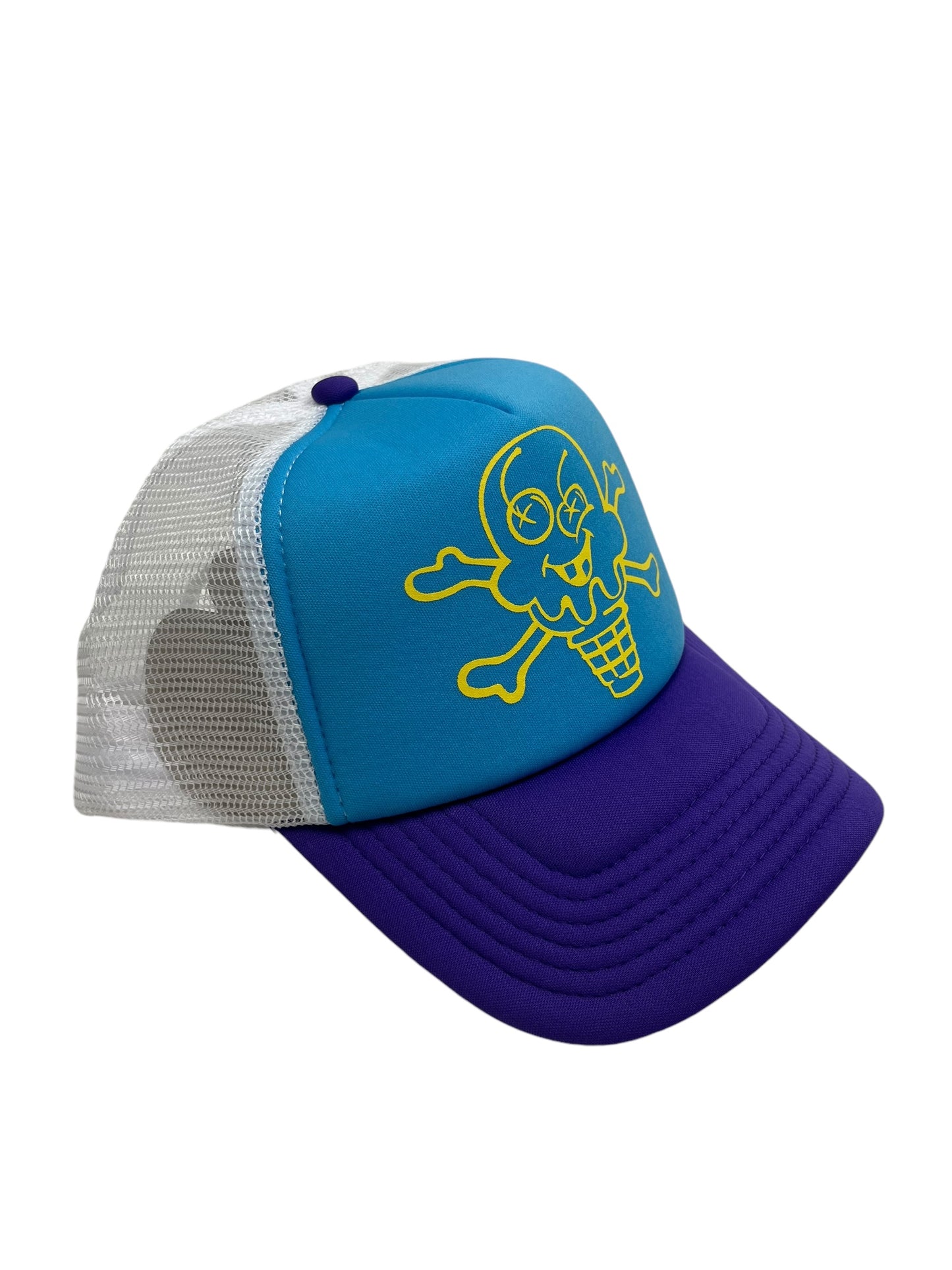 BBC Ice Cream Cones & Bones Purple Trucker Cap - (NEW)