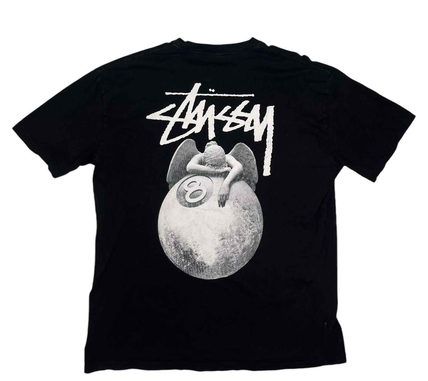 Stussy Angel 8 Ball Black T Shirt - (GRADE A) XL