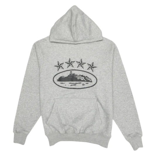 Corteiz 4 Star Alcatraz Hoodie grey - S