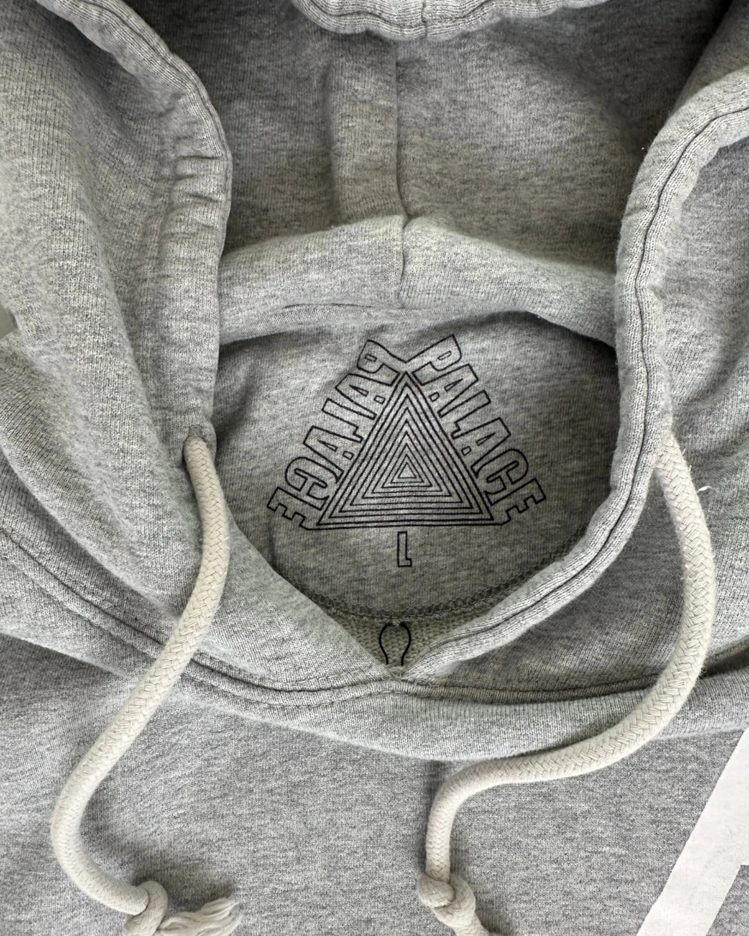 Palace Bulldog Print Hoodie grey – L