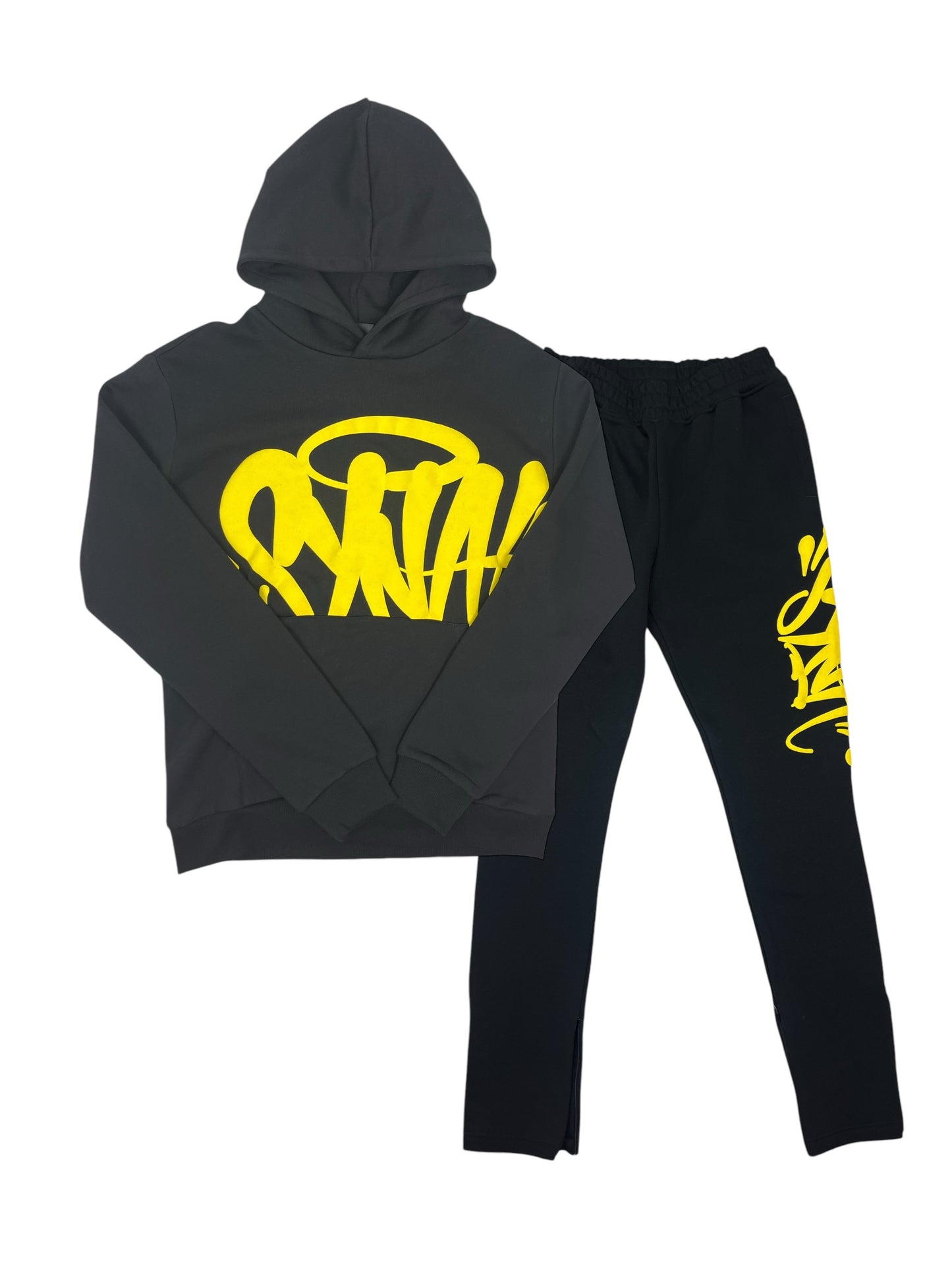 Syna Black/Yellow Tracksuit Set - (NEW) M