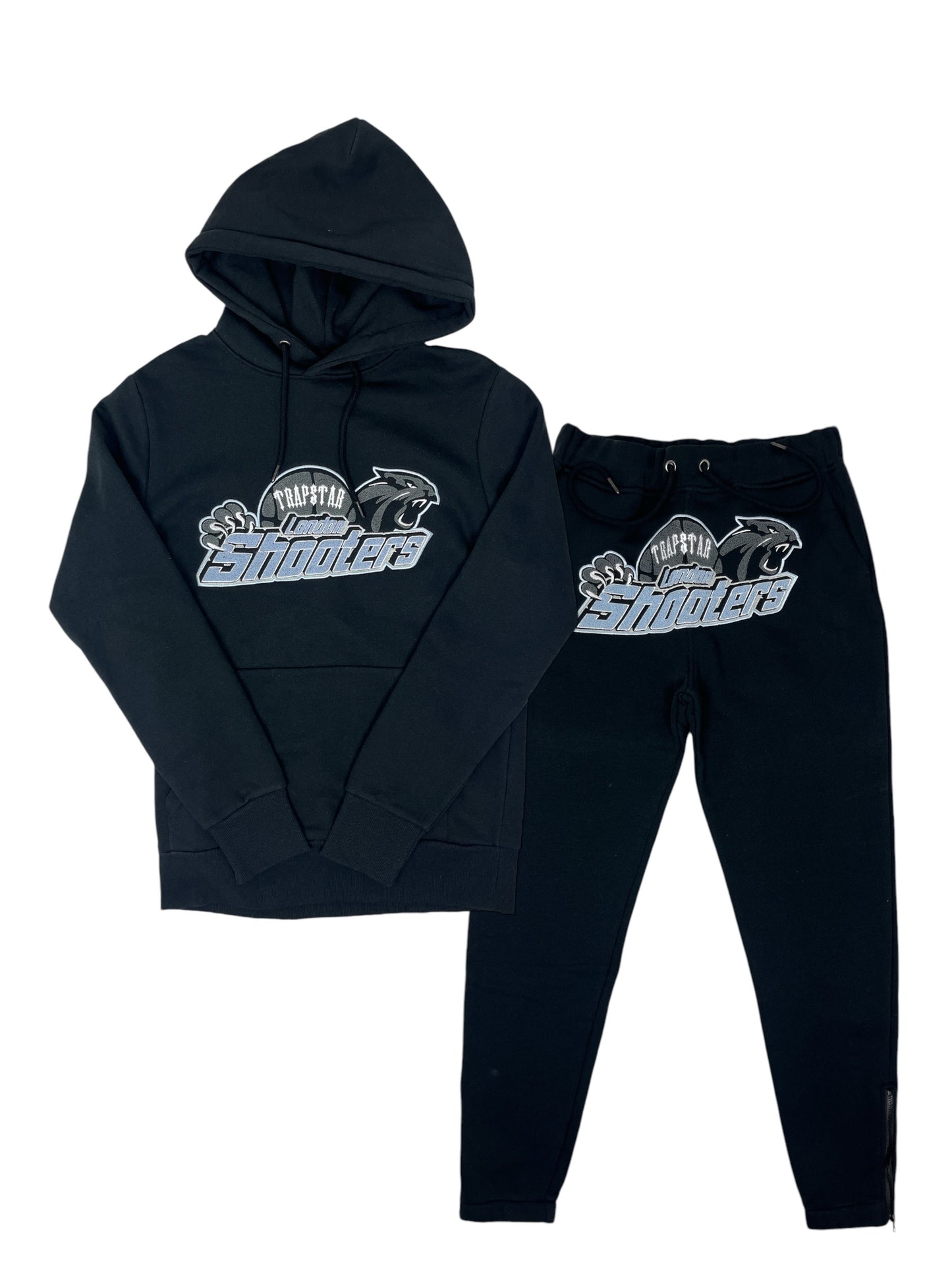 Trapstar Shooters Tracksuit Set Black/Blue - (NEW) M