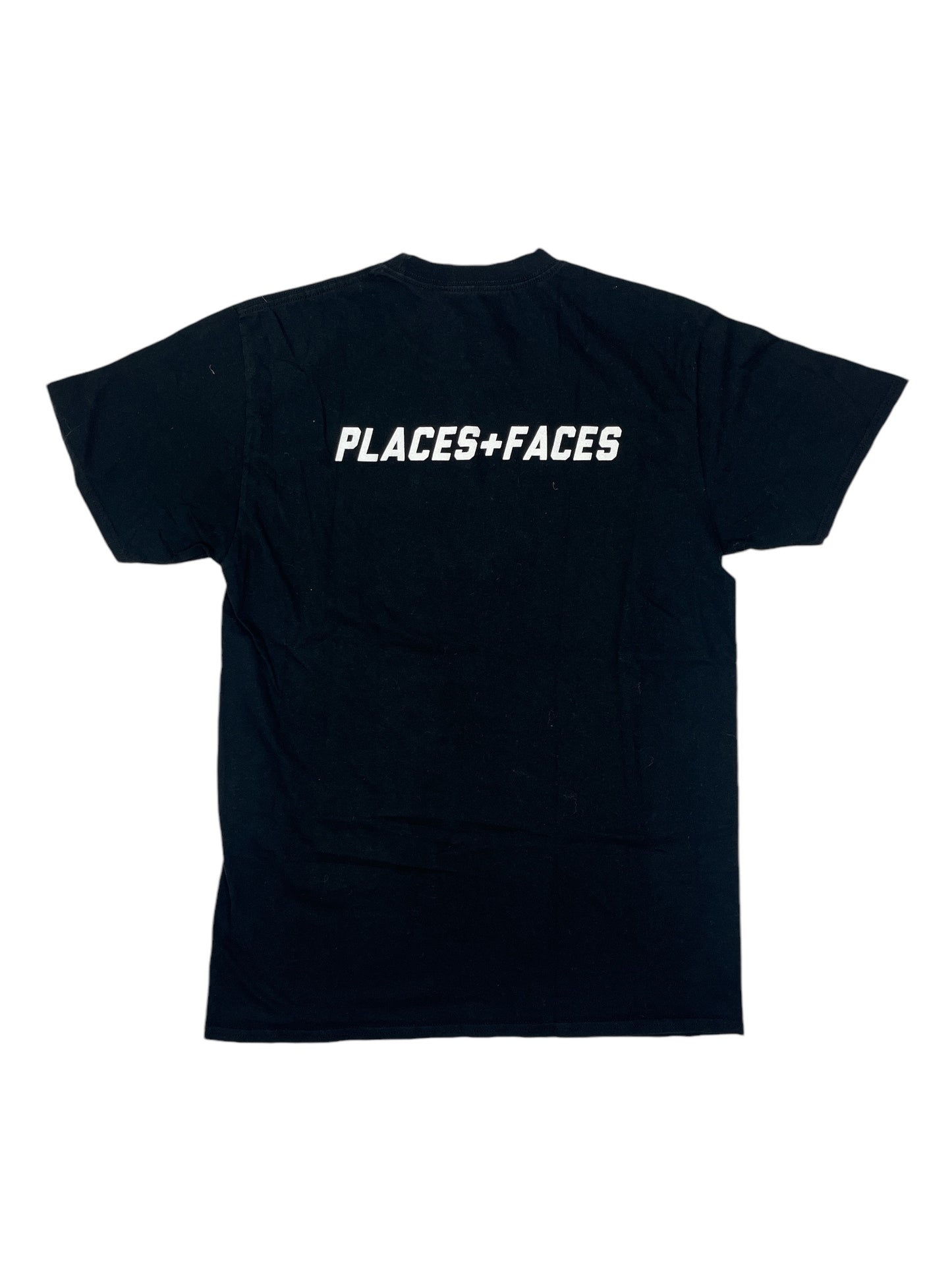 Places+Faces Classic Pocket Logo Black T Shirt - (NEW) L