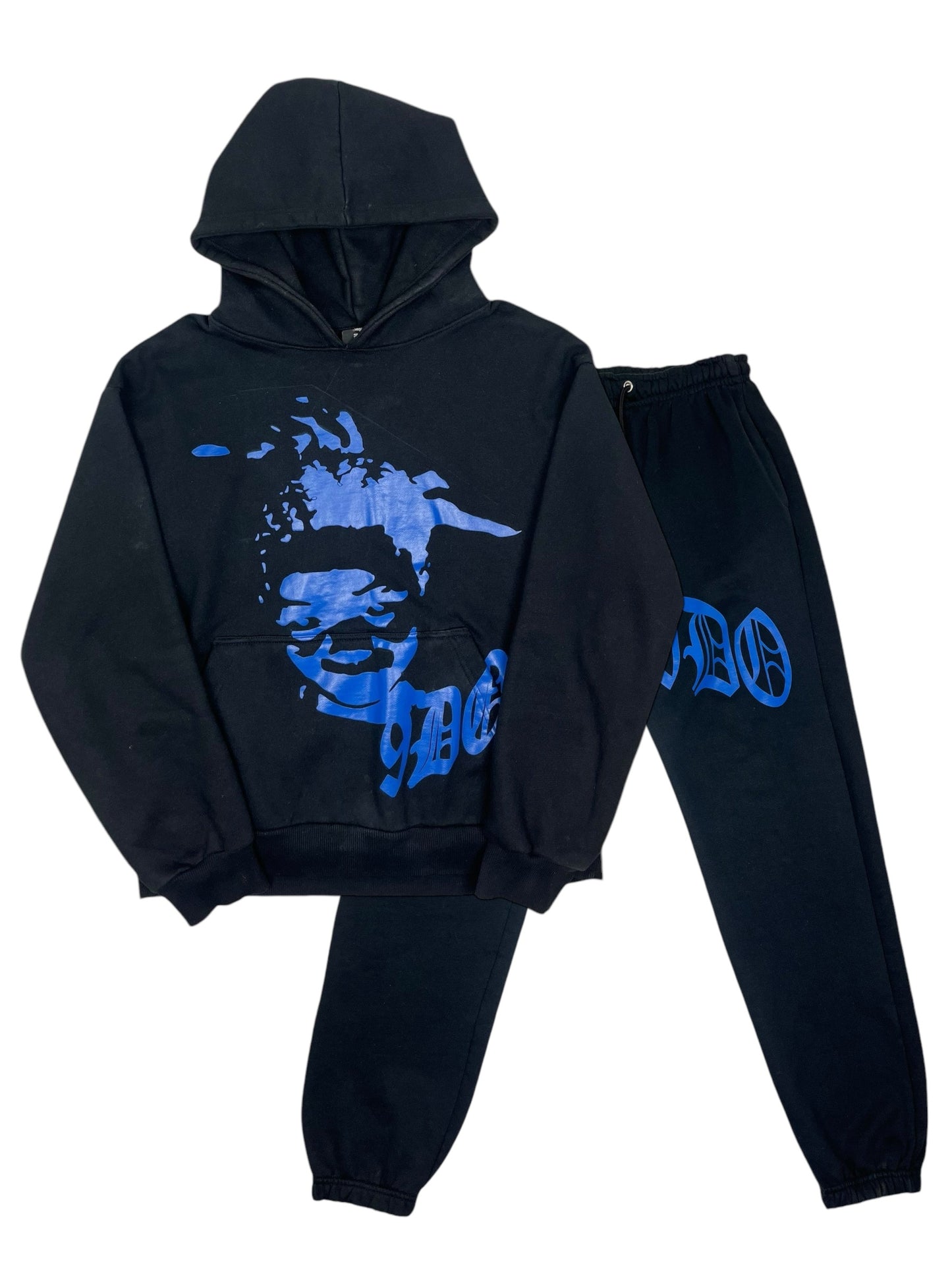 9ine Double 0we Tracksuit Set Black/Blue - (GRADE B) M/L