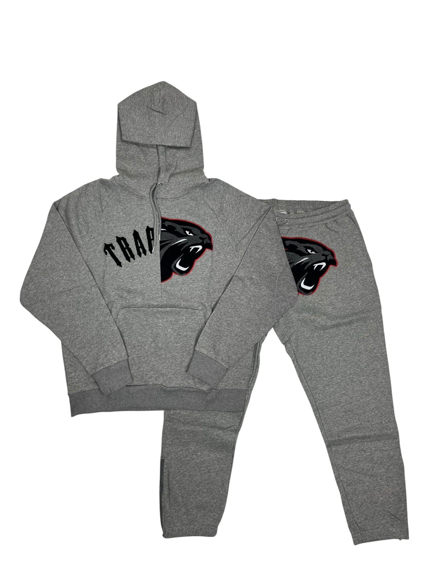 Trapstar Arch Shooters Tracksuit Grey/Red - (NEW) XXL