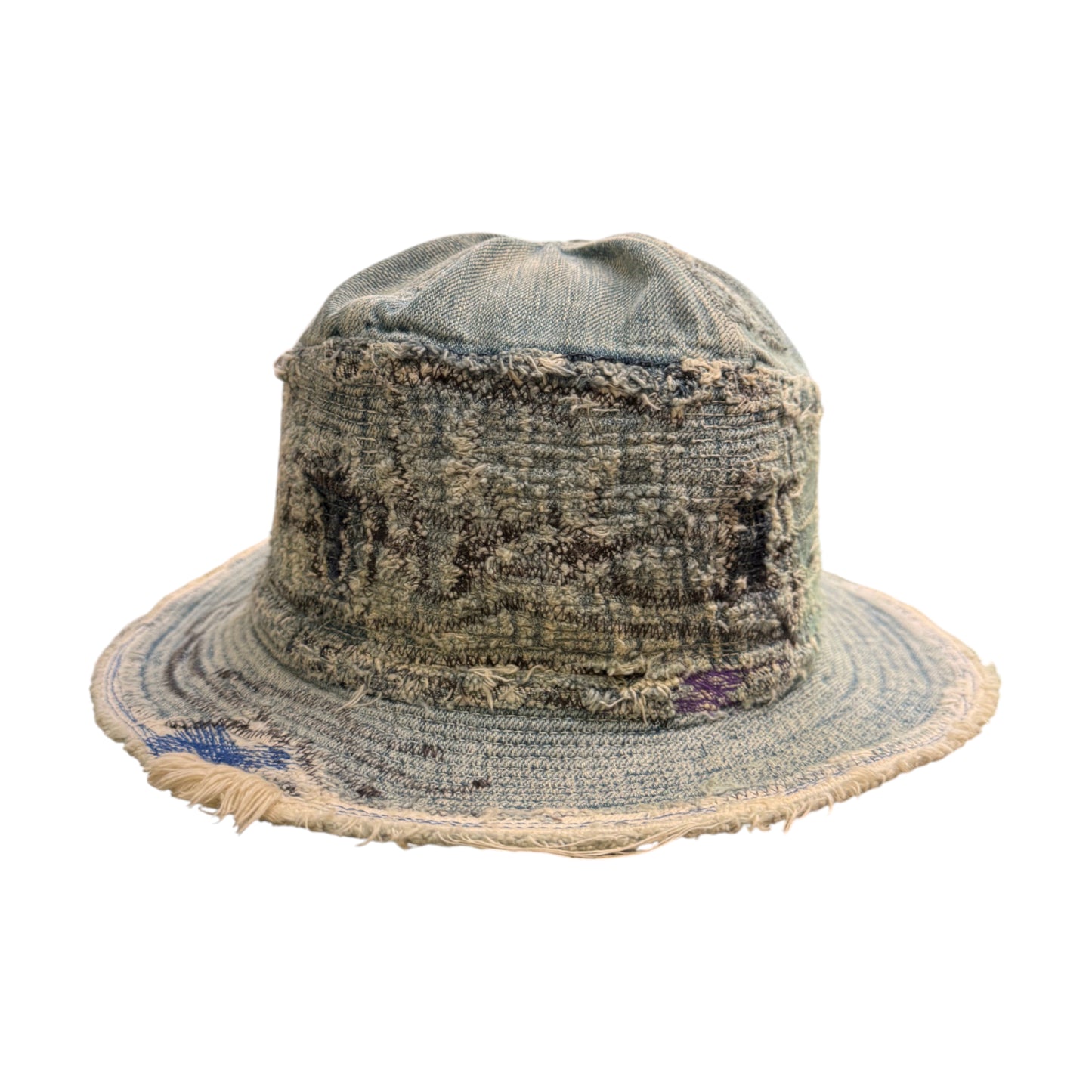 KAPITAL Old Man And The Sea Sashimi Bucket Hat indigo