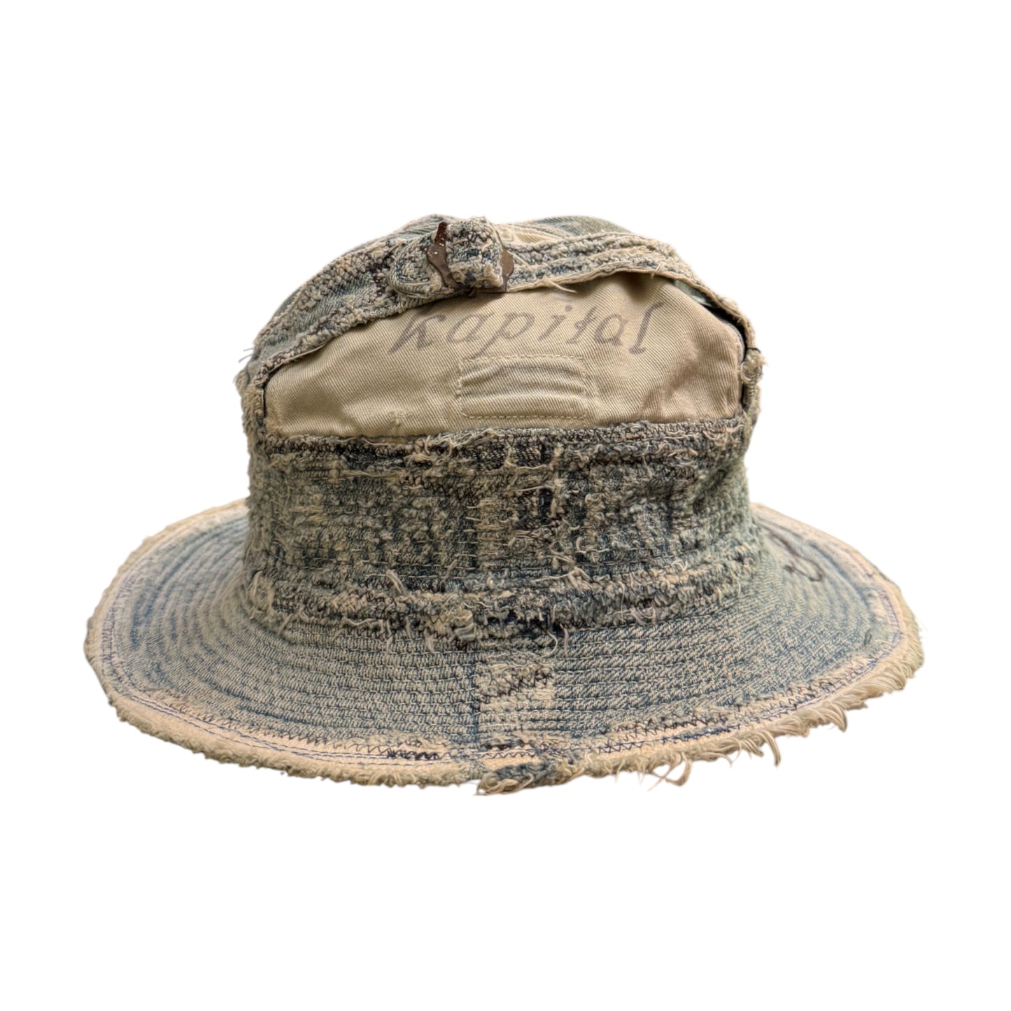 KAPITAL Old Man And The Sea Sashimi Bucket Hat indigo